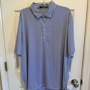 RLX Ralph Lauren Wicking Performance Men's Navy and White Striped Polo XXL